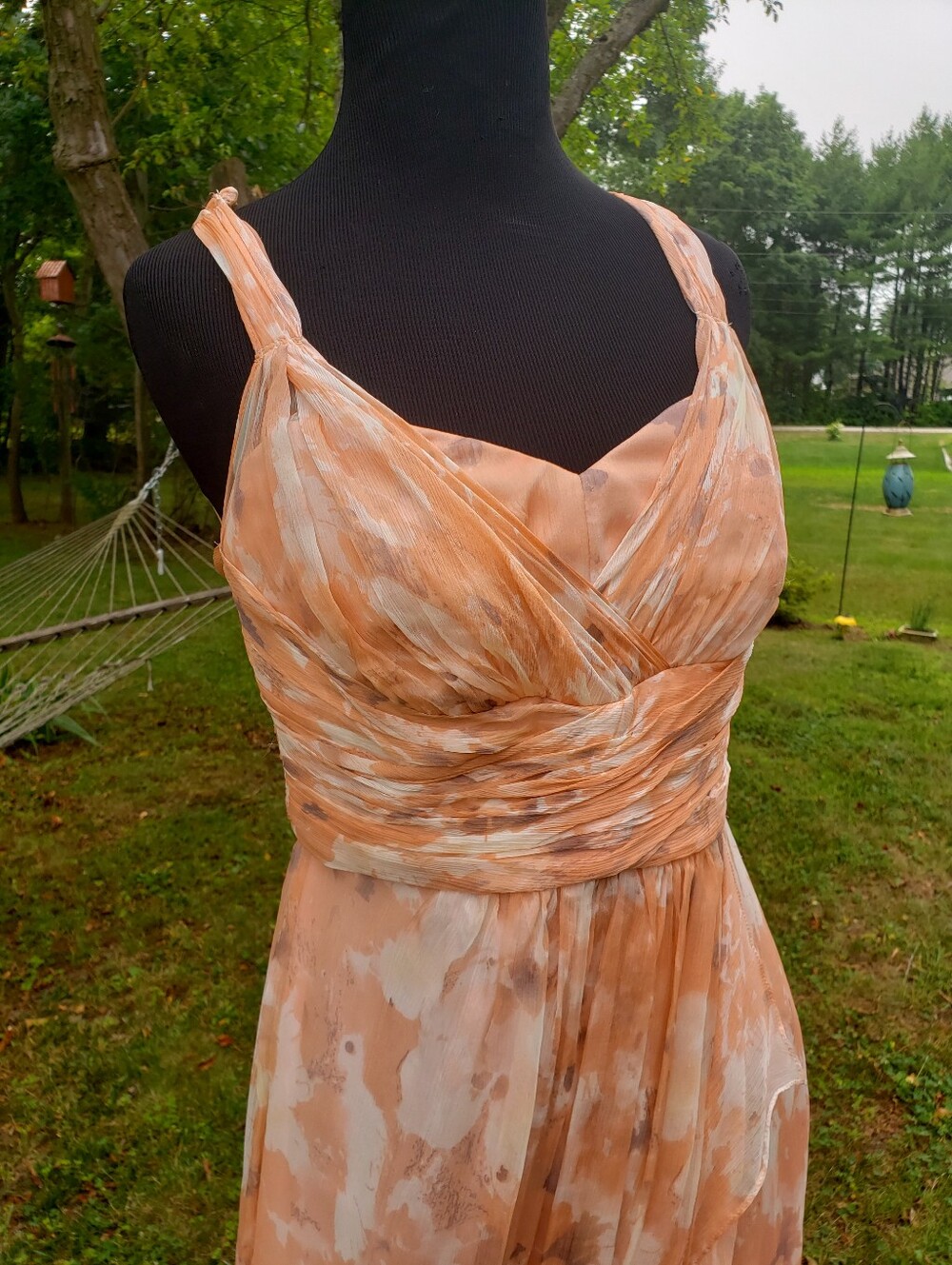 Chiffon Overlay Ruffle Formal Dress - Picture 5 of 11